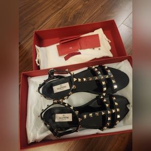 Authentic Black Valentino Jelly Sandals 37